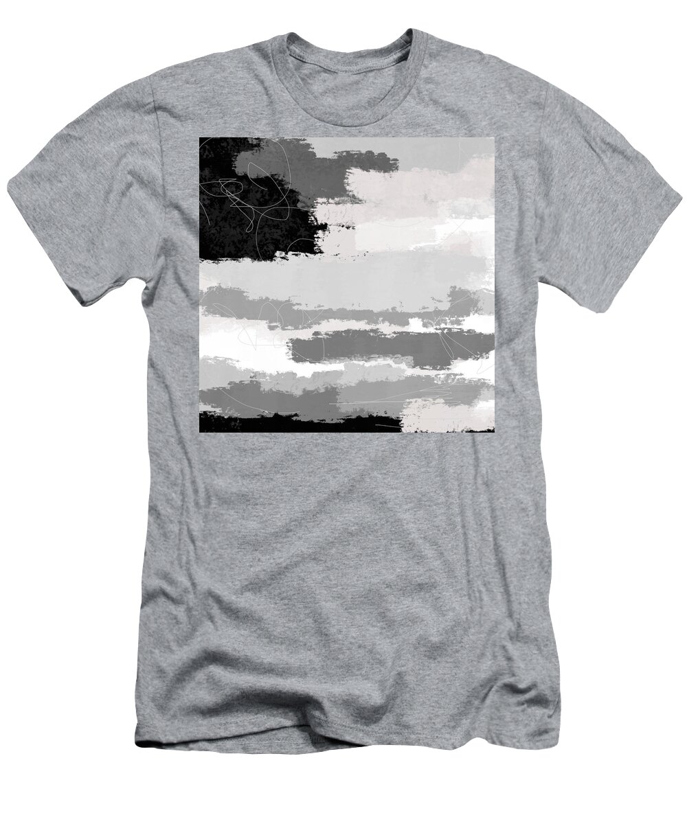 Grey T-Shirt featuring the digital art Grey Encounters by Amber Lasche