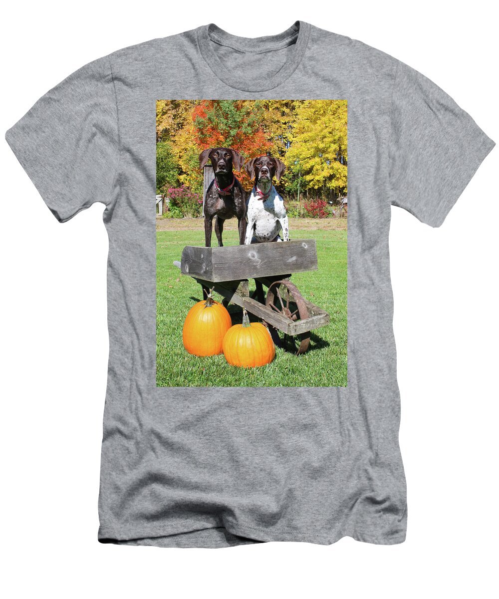 Gsp T-Shirt featuring the photograph GSP Fall Portrait by Brook Burling