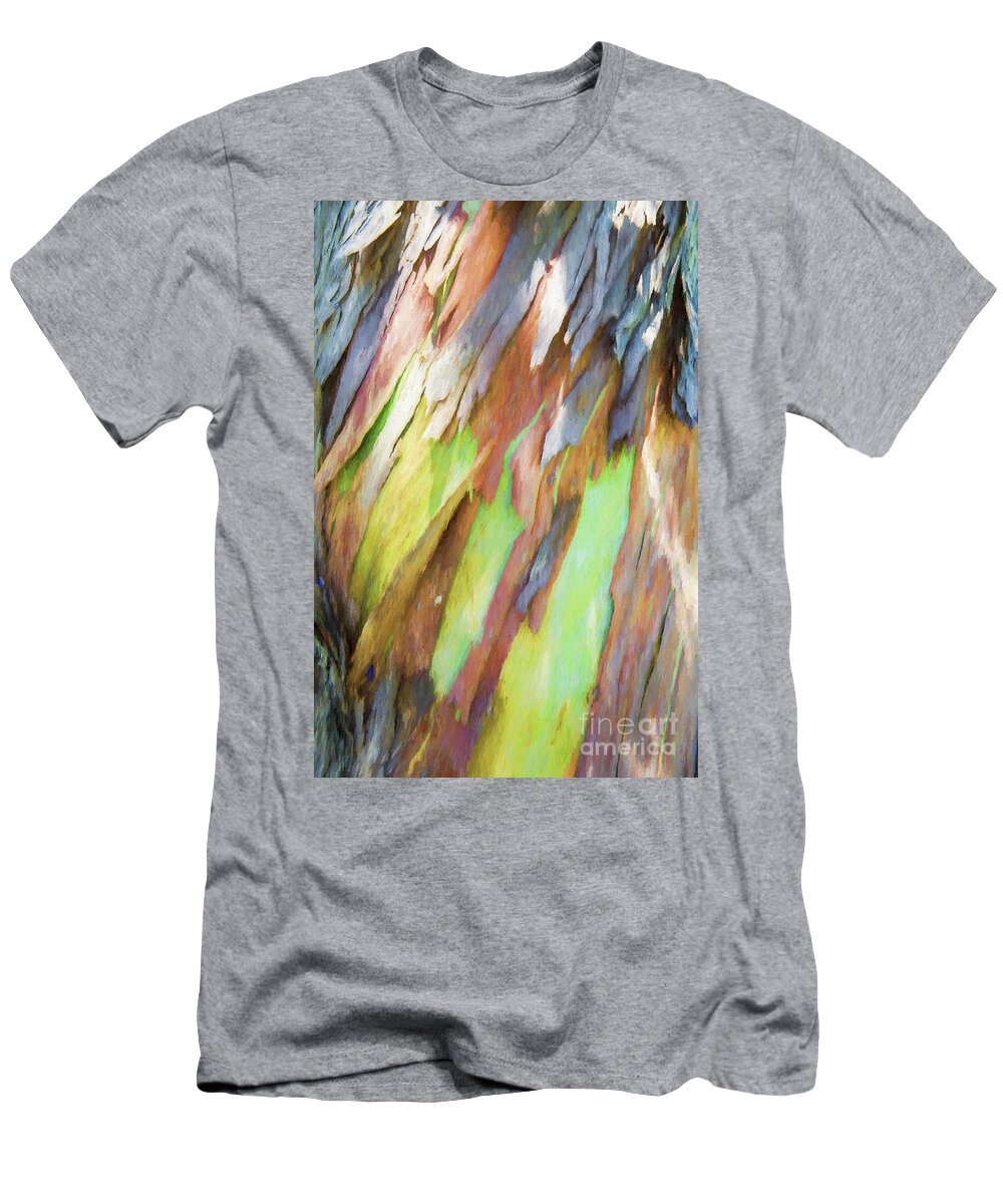 Gum Tree T-Shirt featuring the photograph Gum tree bark painting by Sheila Smart Fine Art Photography