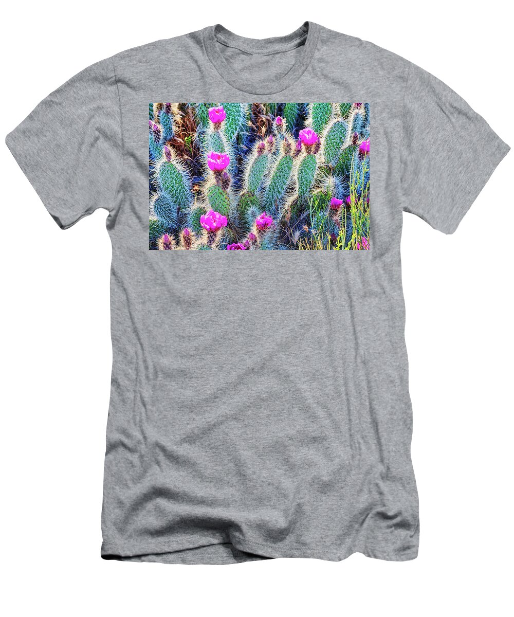 Happy T-Shirt featuring the photograph Happy desert May flowers by Tatiana Travelways