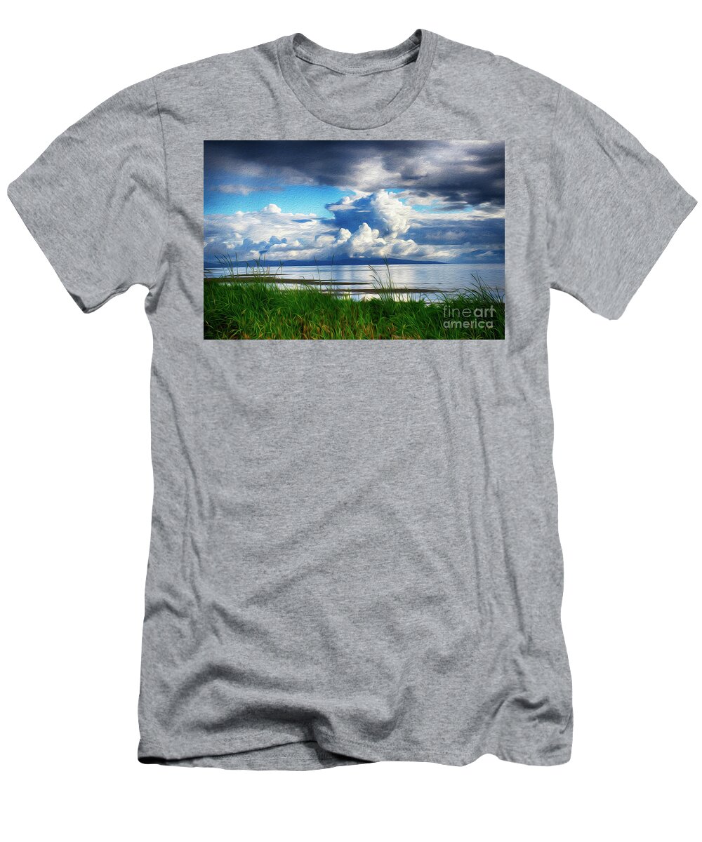 Sunrise T-Shirt featuring the photograph Harmony Of Land And Sea 2 by Bob Christopher