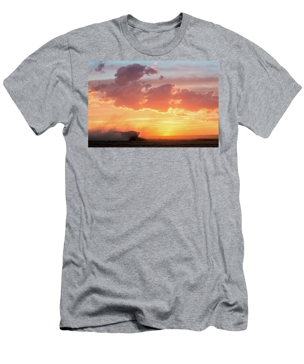 Combine T-Shirt featuring the photograph Harvest Sunset by Todd Klassy