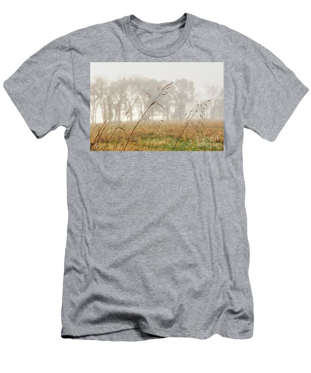 Ozarks T-Shirt featuring the photograph Hay Foggy Kind Of Morning by Jennifer White