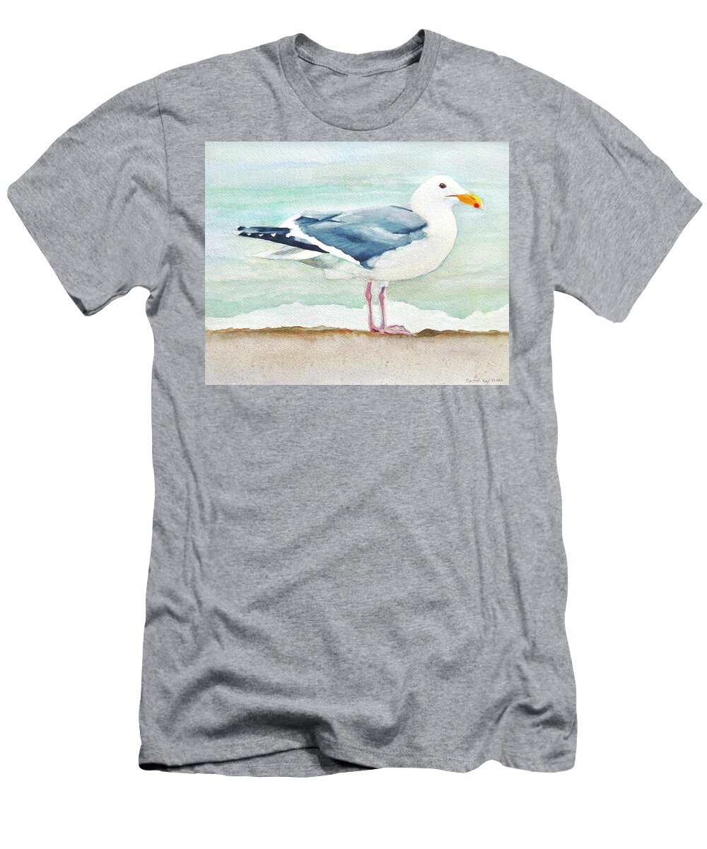 Seagull T-Shirt featuring the painting Herring Seagull by Patty Kay Hall