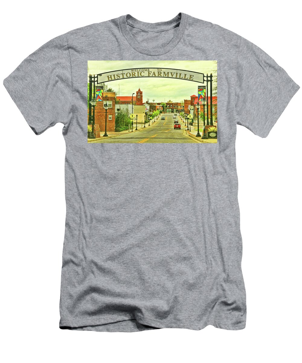 Farmville T-Shirt featuring the photograph Historic Farmville Virginia by Ola Allen