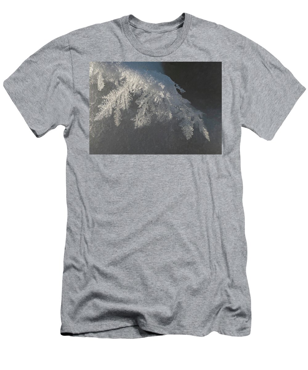 Frost T-Shirt featuring the photograph Hoar Frost Feathers by Phil And Karen Rispin