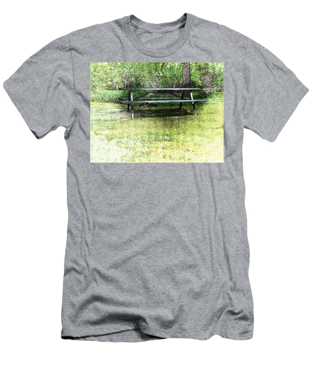 Picnic Table T-Shirt featuring the digital art Hope by Robert Nacke