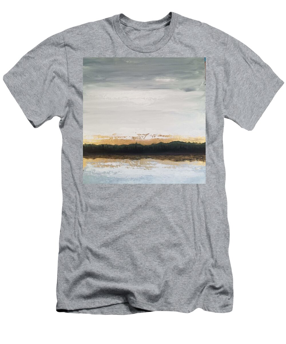  T-Shirt featuring the painting Horizon Gold by Caroline Philp