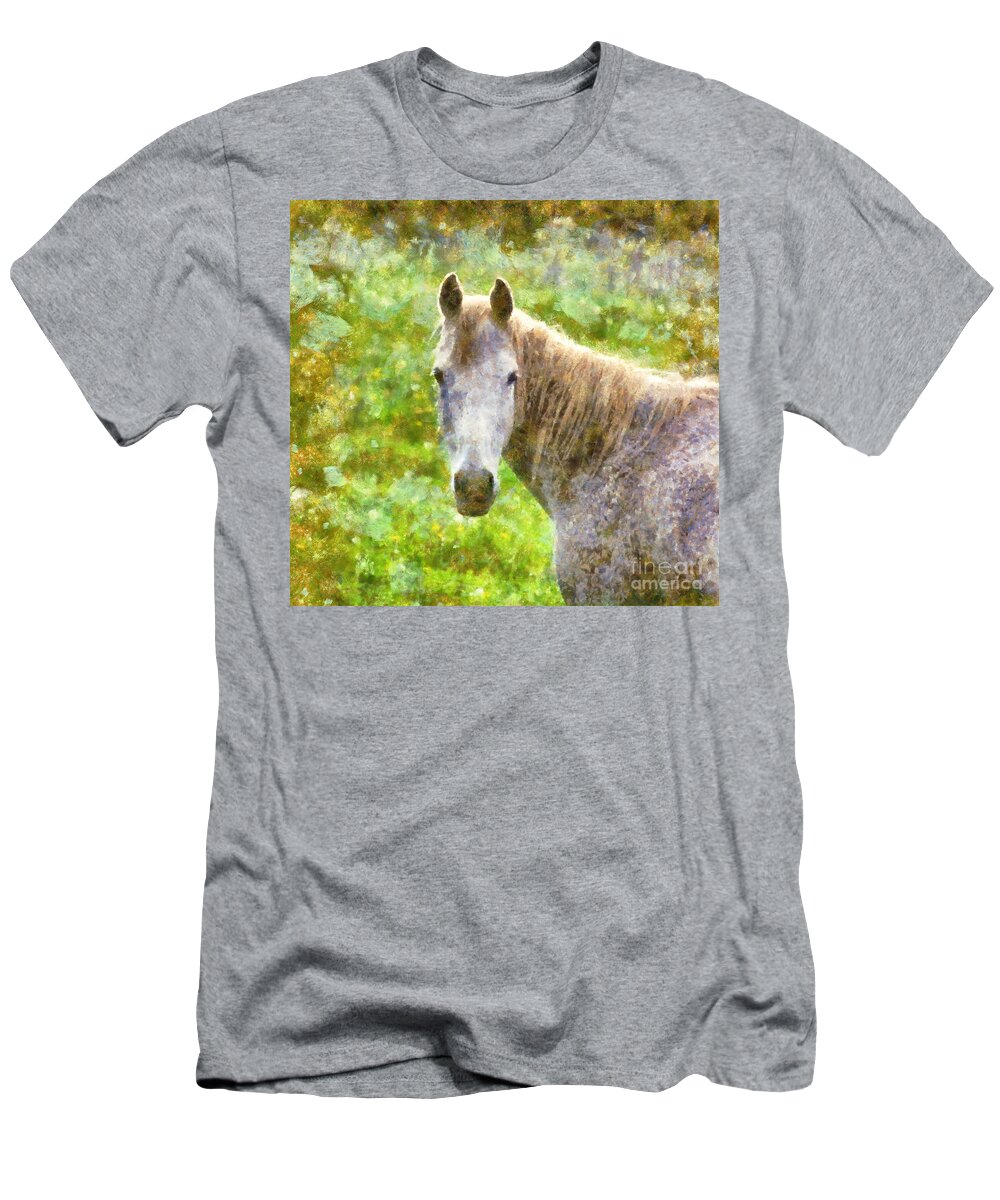 Horse T-Shirt featuring the painting Horse by Alexa Szlavics