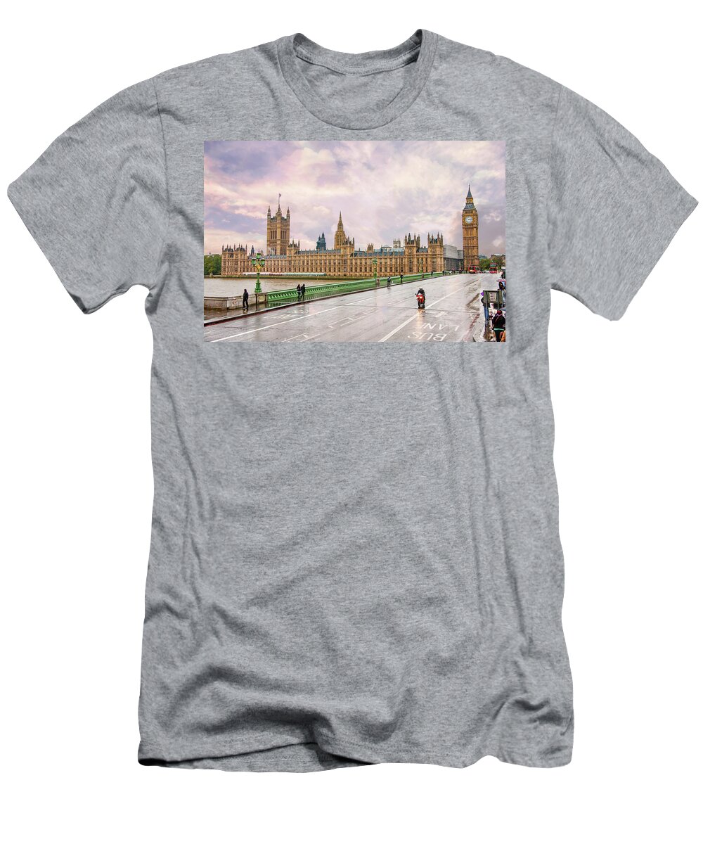 House Of Parliament T-Shirt featuring the digital art House of Parliament London by SnapHappy Photos