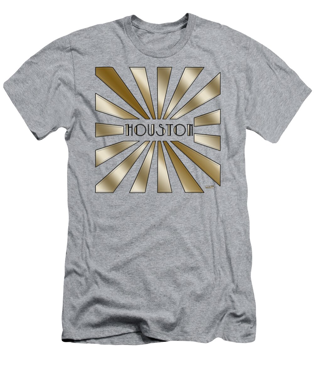 Staley T-Shirt featuring the digital art Houston Rays - Transparent by Chuck Staley