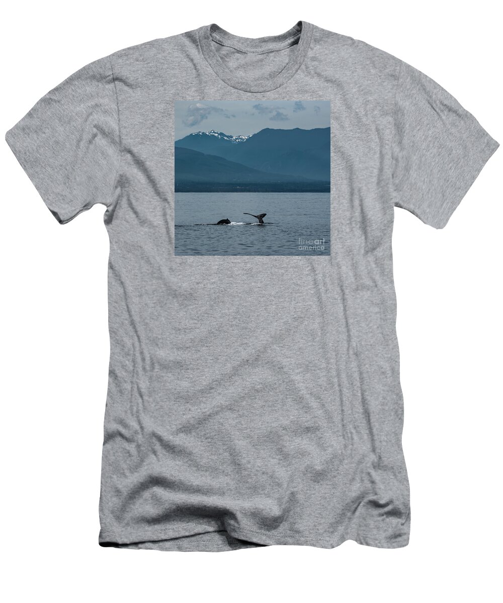 Humpback Whale T-Shirt featuring the photograph Humpback Whale Mother and Calf by Nancy Gleason