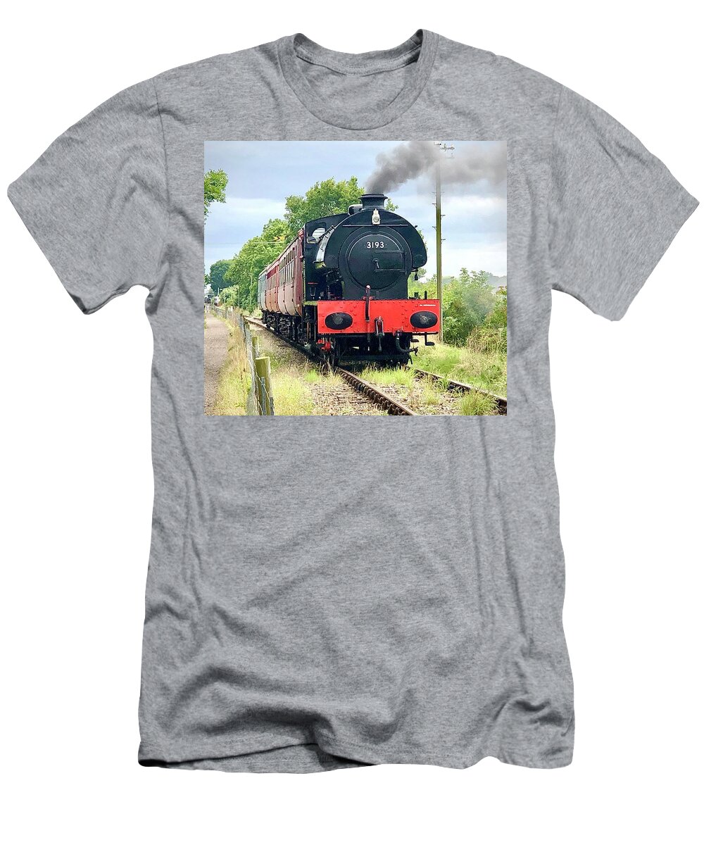 No. 3193 T-Shirt featuring the photograph Hunslet 0-6-0ST No. 3193 by Gordon James