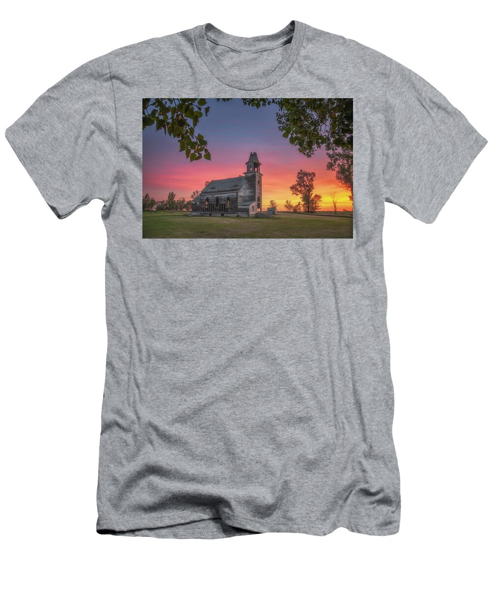 Church T-Shirt featuring the photograph Hurricane Lake Sunrise by Darren White