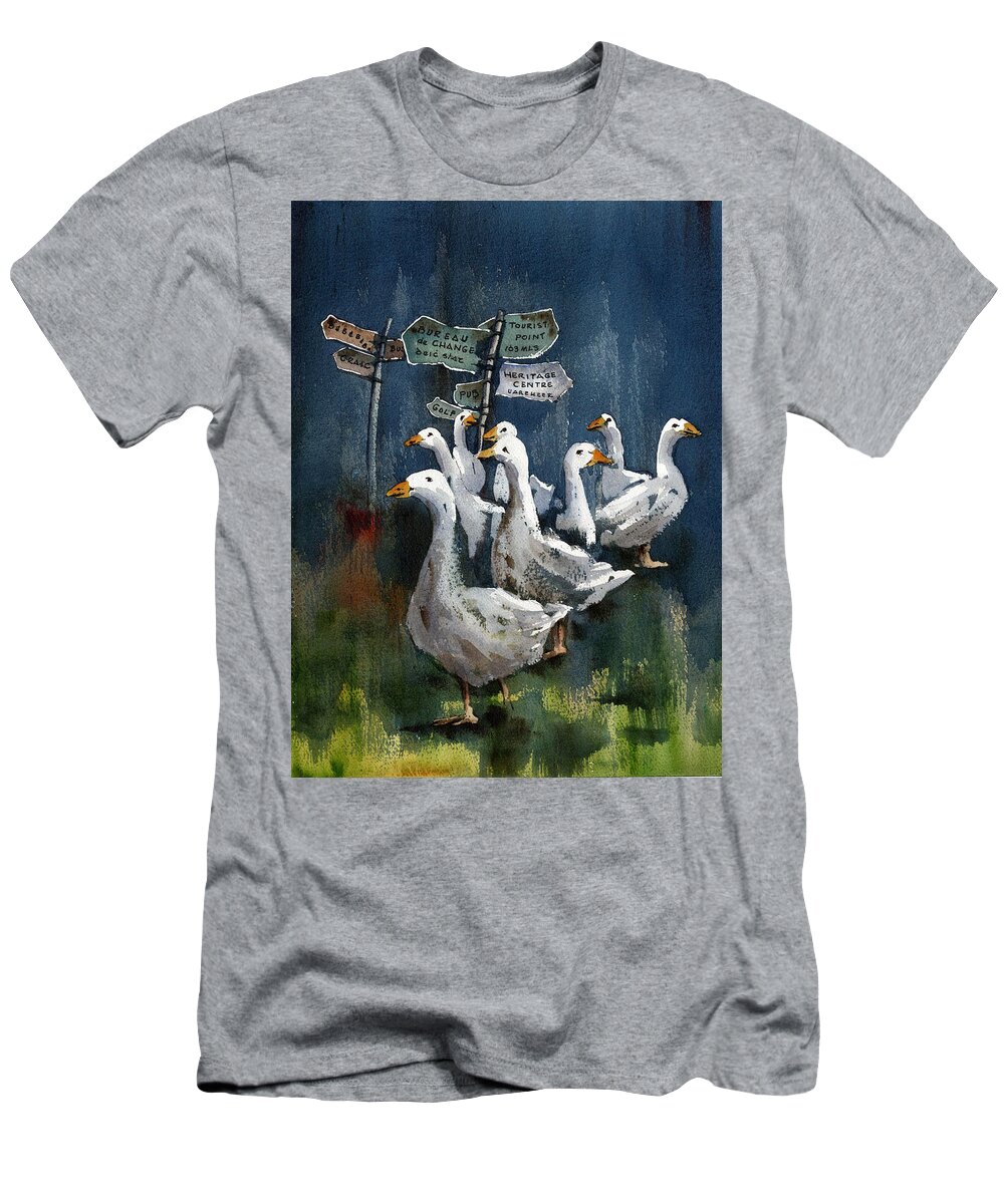  T-Shirt featuring the painting I want te go to the PUB by Val Byrne