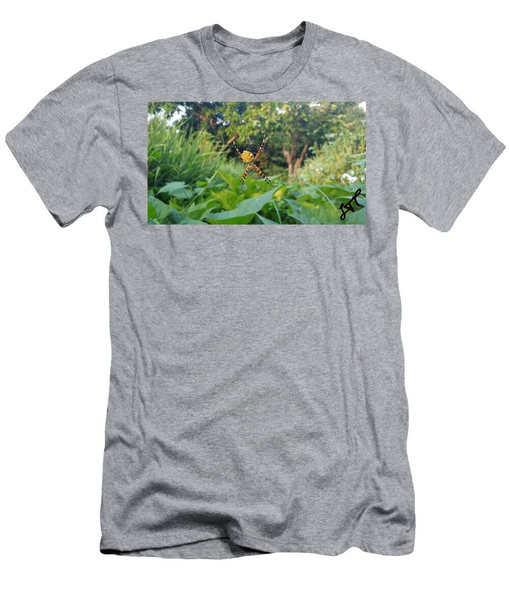 Spider T-Shirt featuring the photograph I Web You by Esoteric Gardens KN
