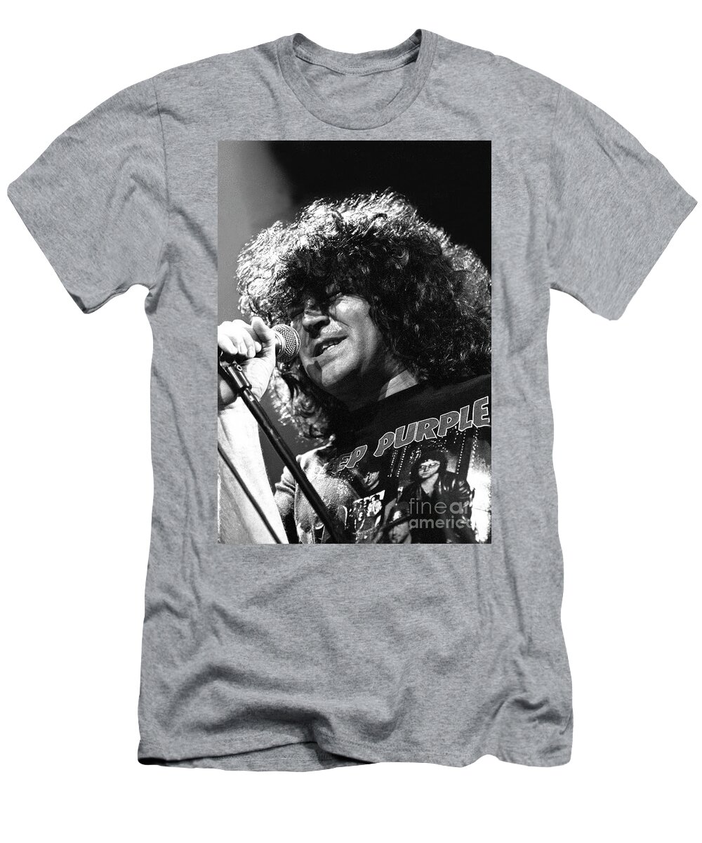 Lead Singer T-Shirt featuring the photograph Ian Gillan - Deep Purple by Concert Photos