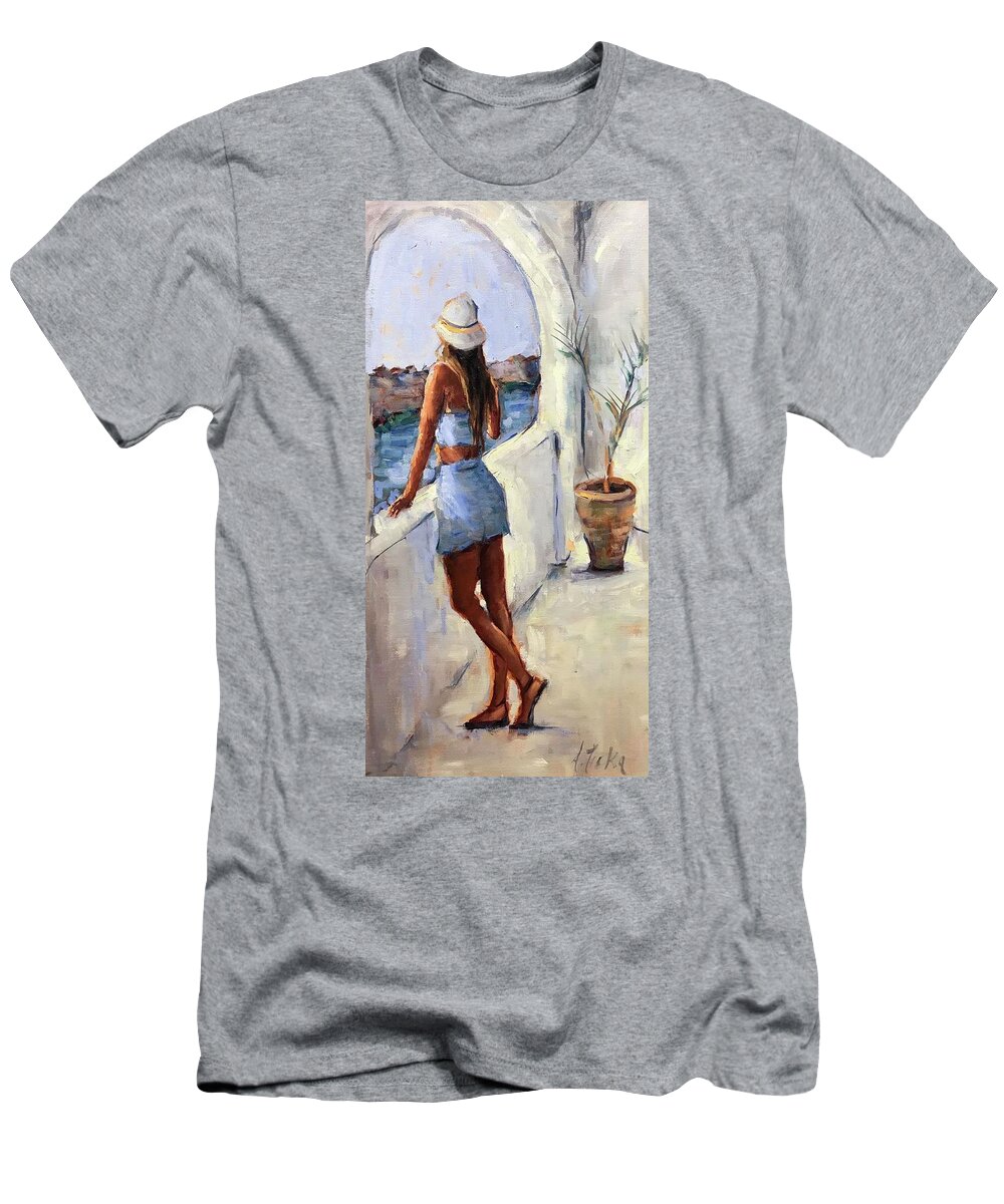Figurative T-Shirt featuring the painting Ibiza by Ashlee Trcka