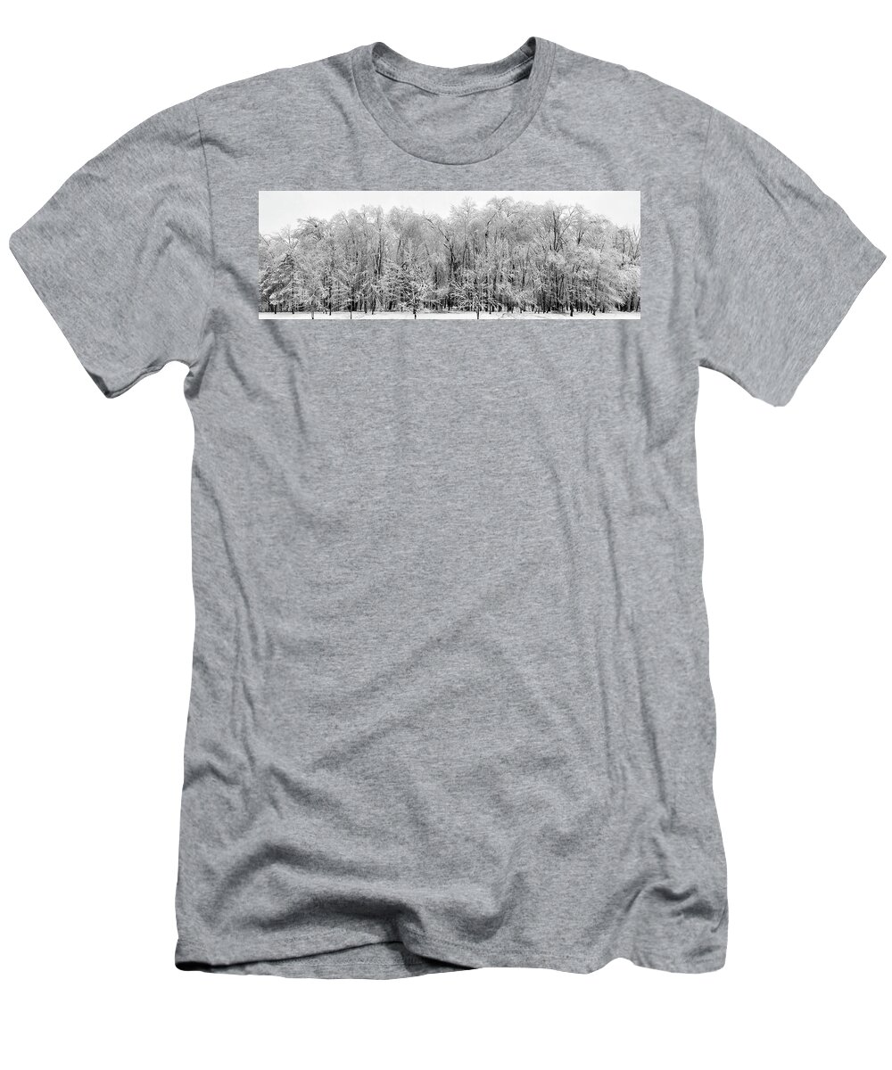 Trees T-Shirt featuring the photograph Ice Covered Trees, Eaton Rapids by Edward Shotwell
