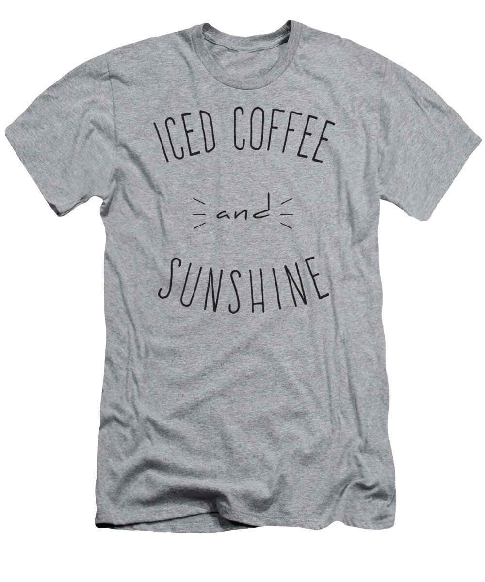 Beach T-Shirt featuring the digital art Iced Coffee and Sunshine by Flippin Sweet Gear
