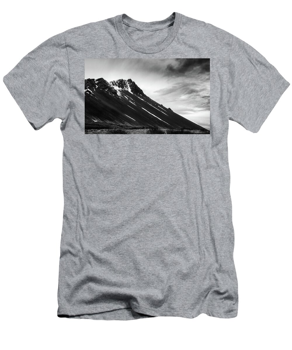 Iceland T-Shirt featuring the photograph Icelandic volcano mountain in winter in Iceland by Michalakis Ppalis
