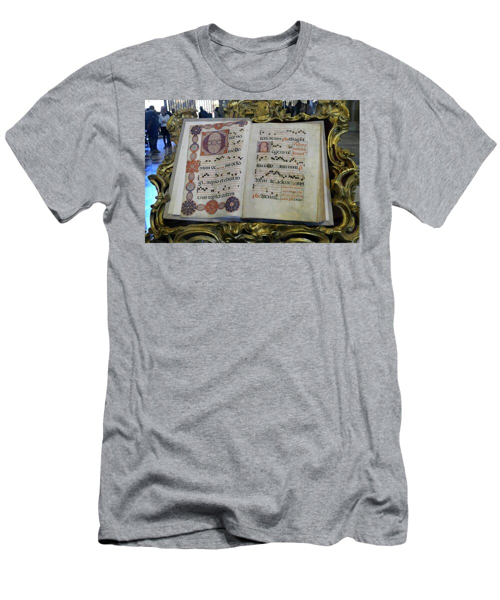 Andalucia T-Shirt featuring the photograph Illuminated manuscripts Cathedral of Sevilla by Steve Estvanik