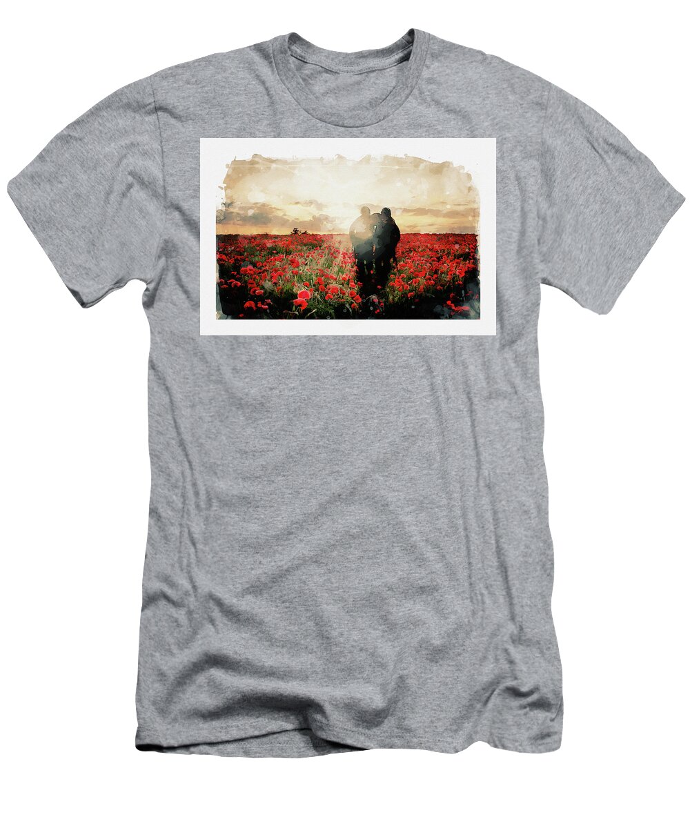 Art T-Shirt featuring the digital art In To The Light by Airpower Art