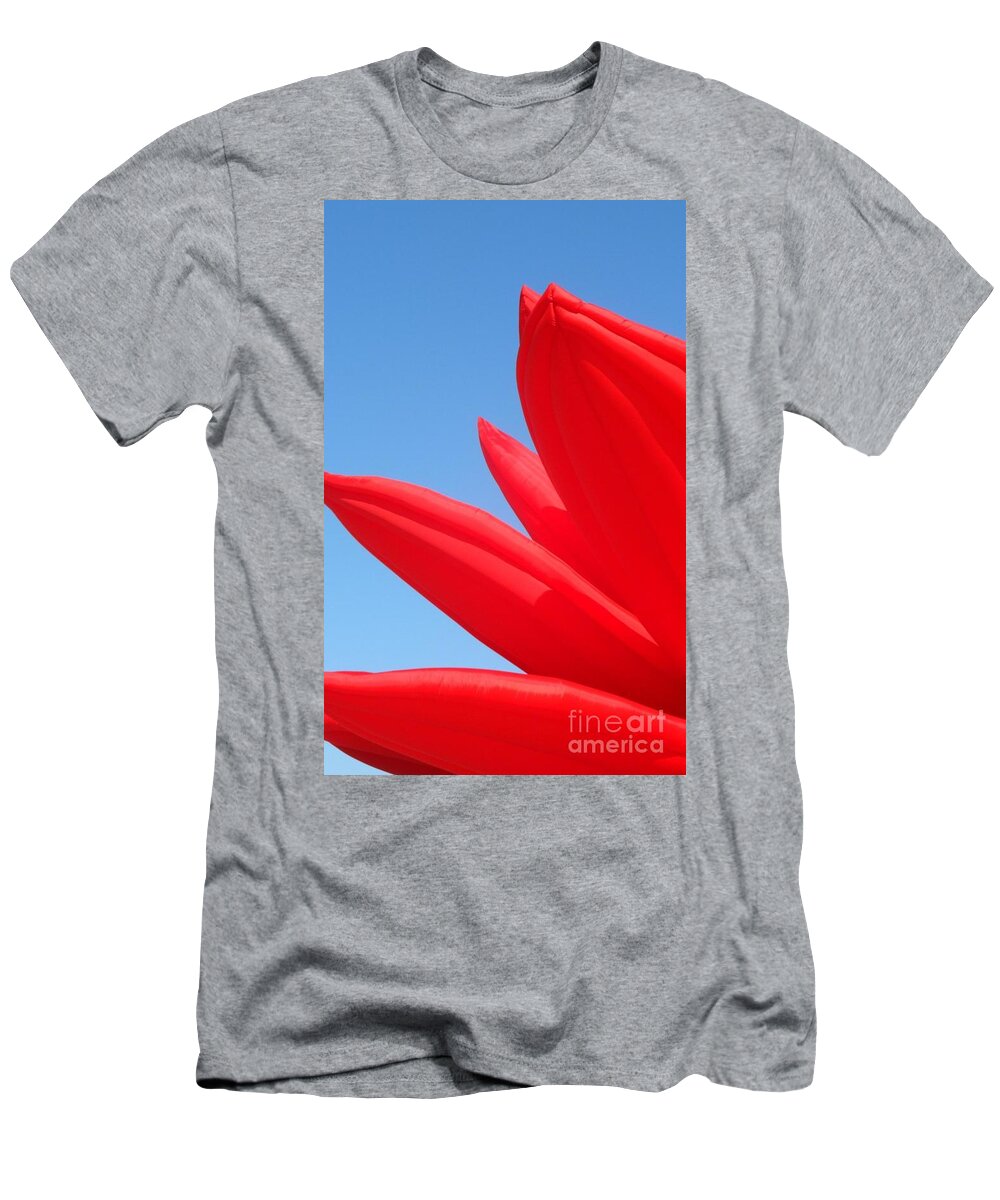 Red T-Shirt featuring the photograph Inflated Lotus Series 1-1 by J Doyne Miller