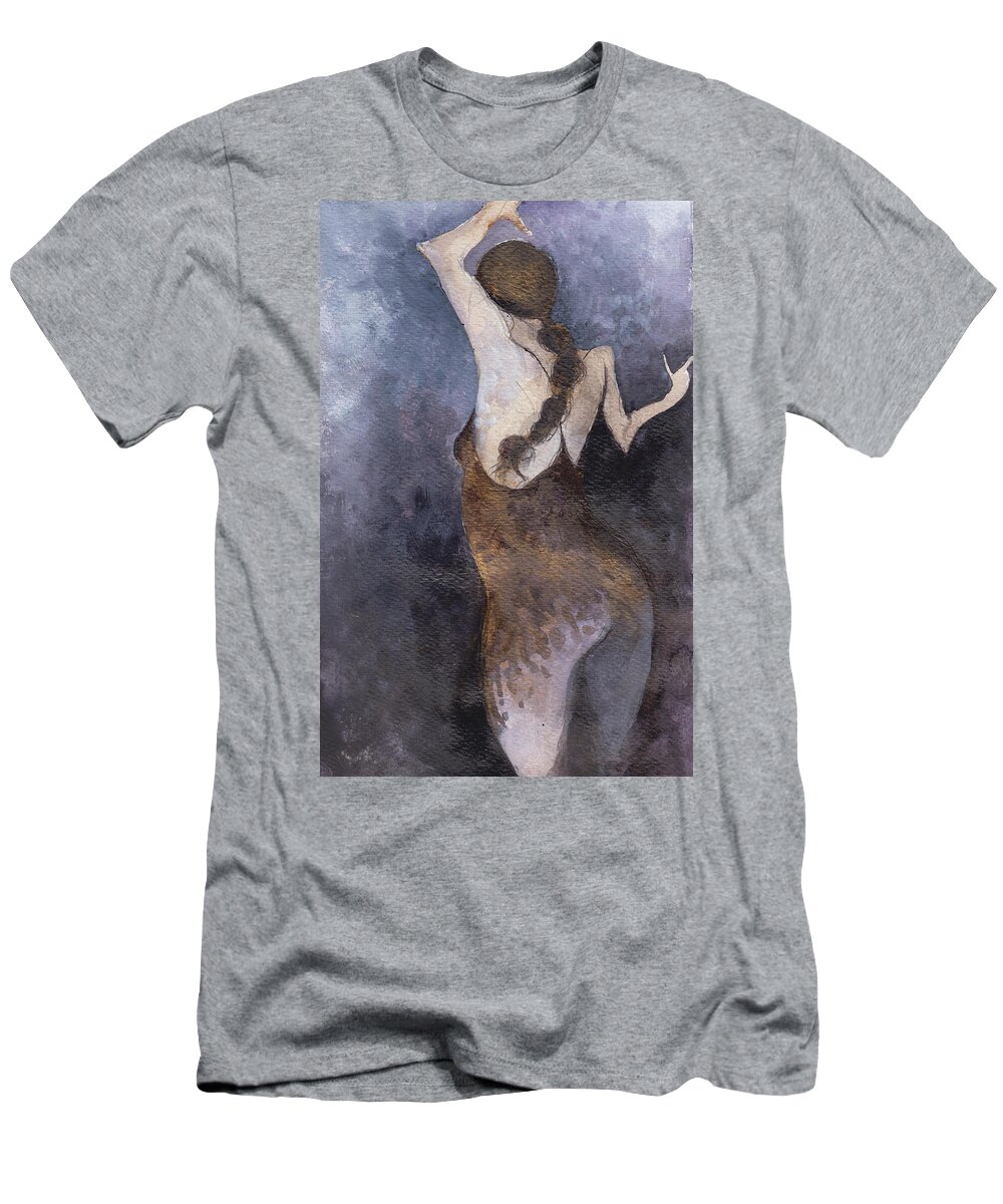 Dance T-Shirt featuring the painting Inspired by Viktoria Kharchenko by Maya Manolova