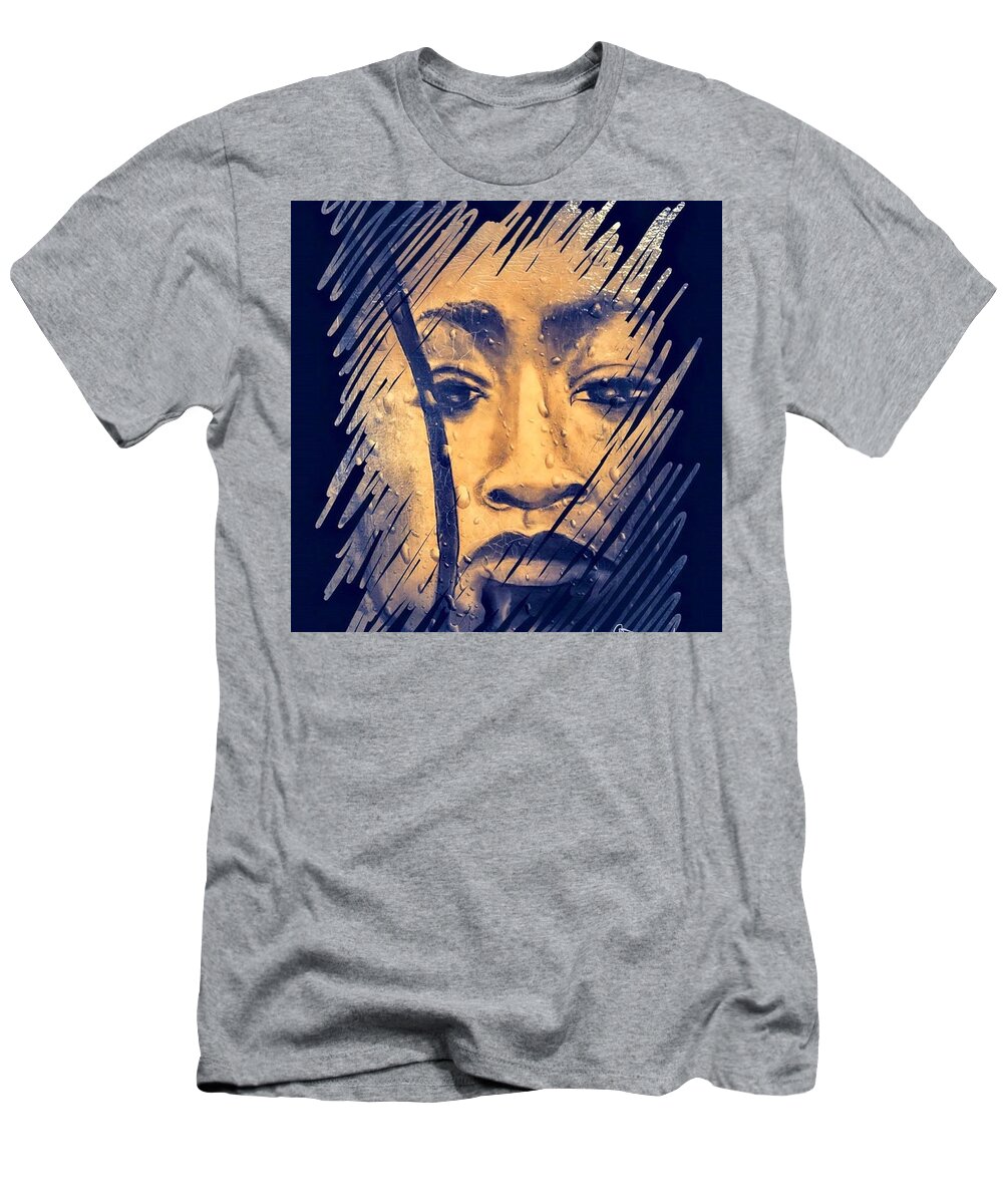  T-Shirt featuring the drawing Intensity by Angie ONeal