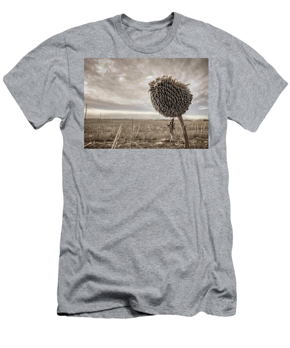 Iphonography T-Shirt featuring the photograph iPhonography Sunflower 1 by Julie Powell