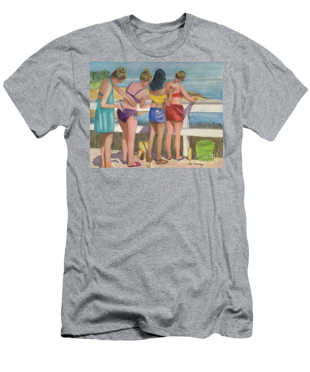 Ocean T-Shirt featuring the painting I've Got Your Back by Sue Carmony