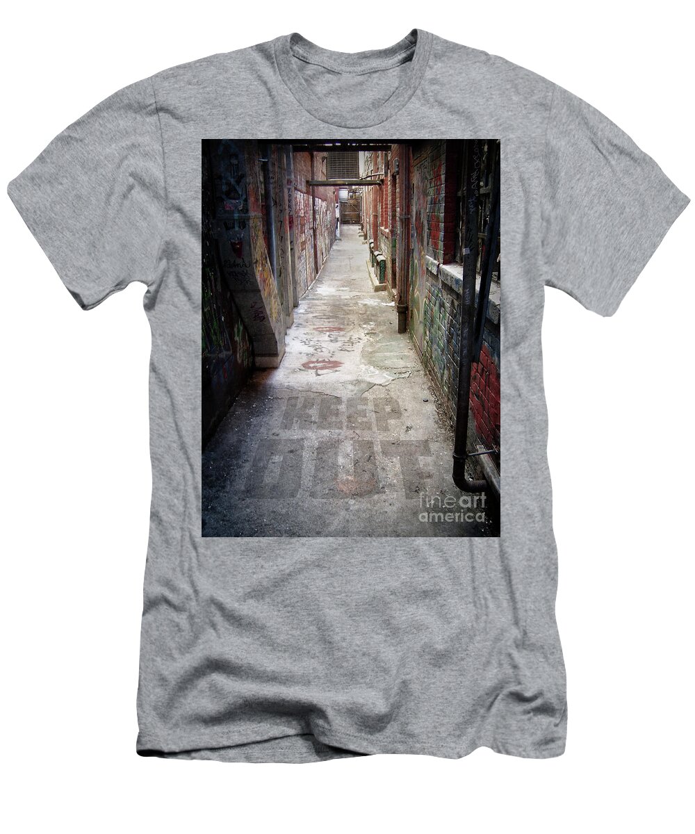 Graffiti T-Shirt featuring the digital art Keep Out by Phil Perkins