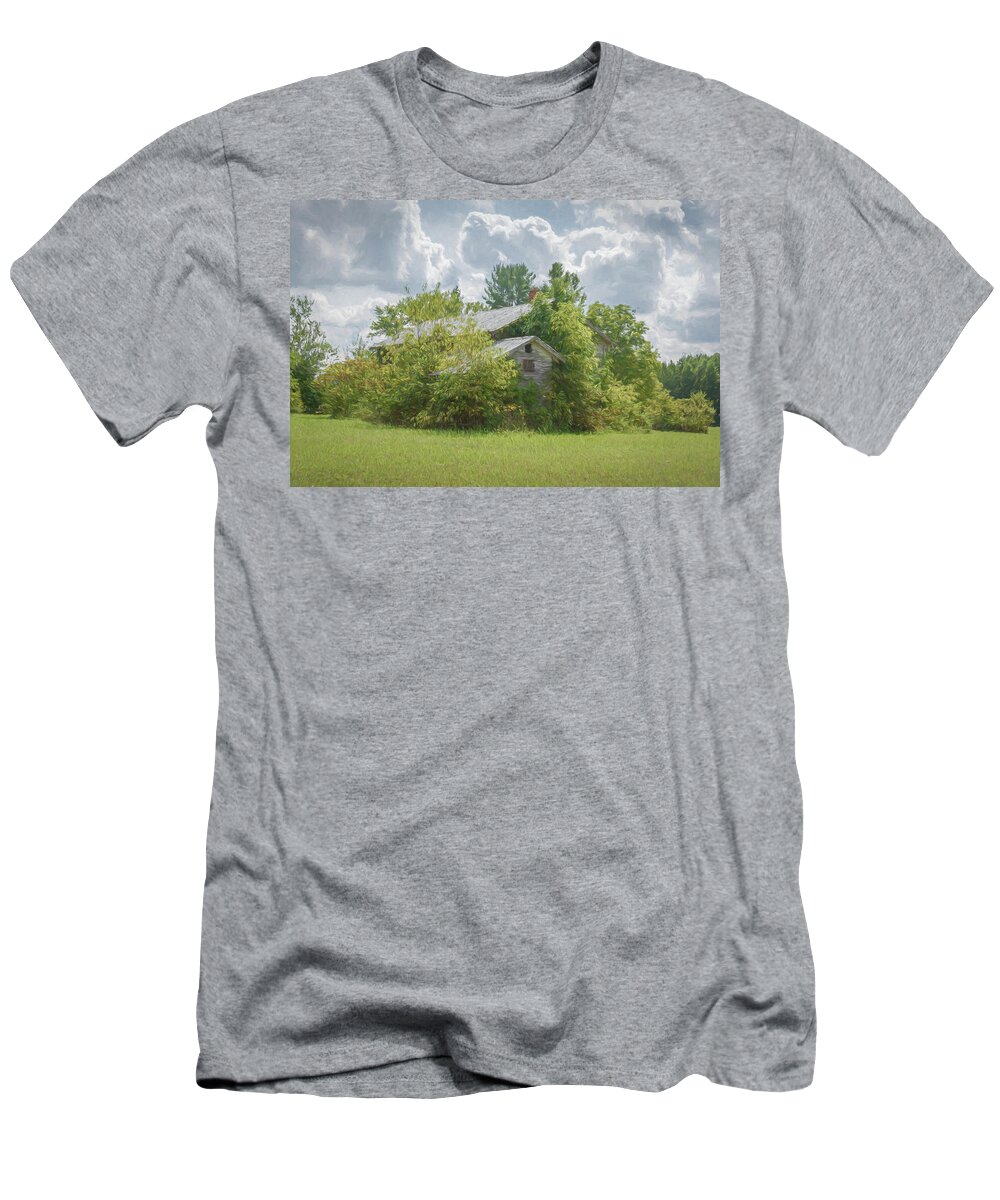 Barns T-Shirt featuring the photograph Overgrowth by Guy Whiteley
