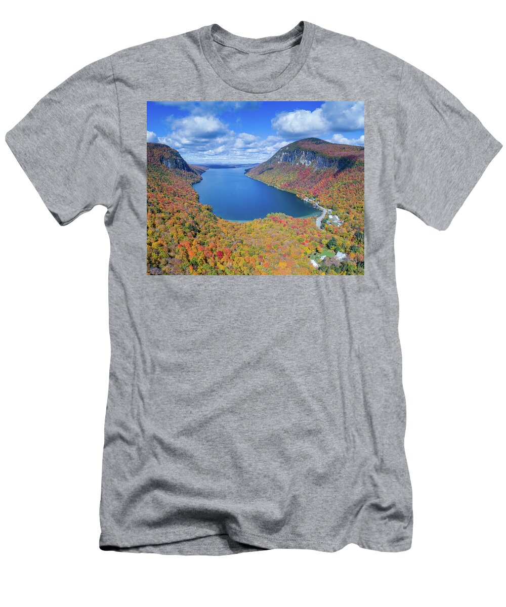 Lake Willoughby T-Shirt featuring the photograph Lake Willoughby, Vermont by John Rowe