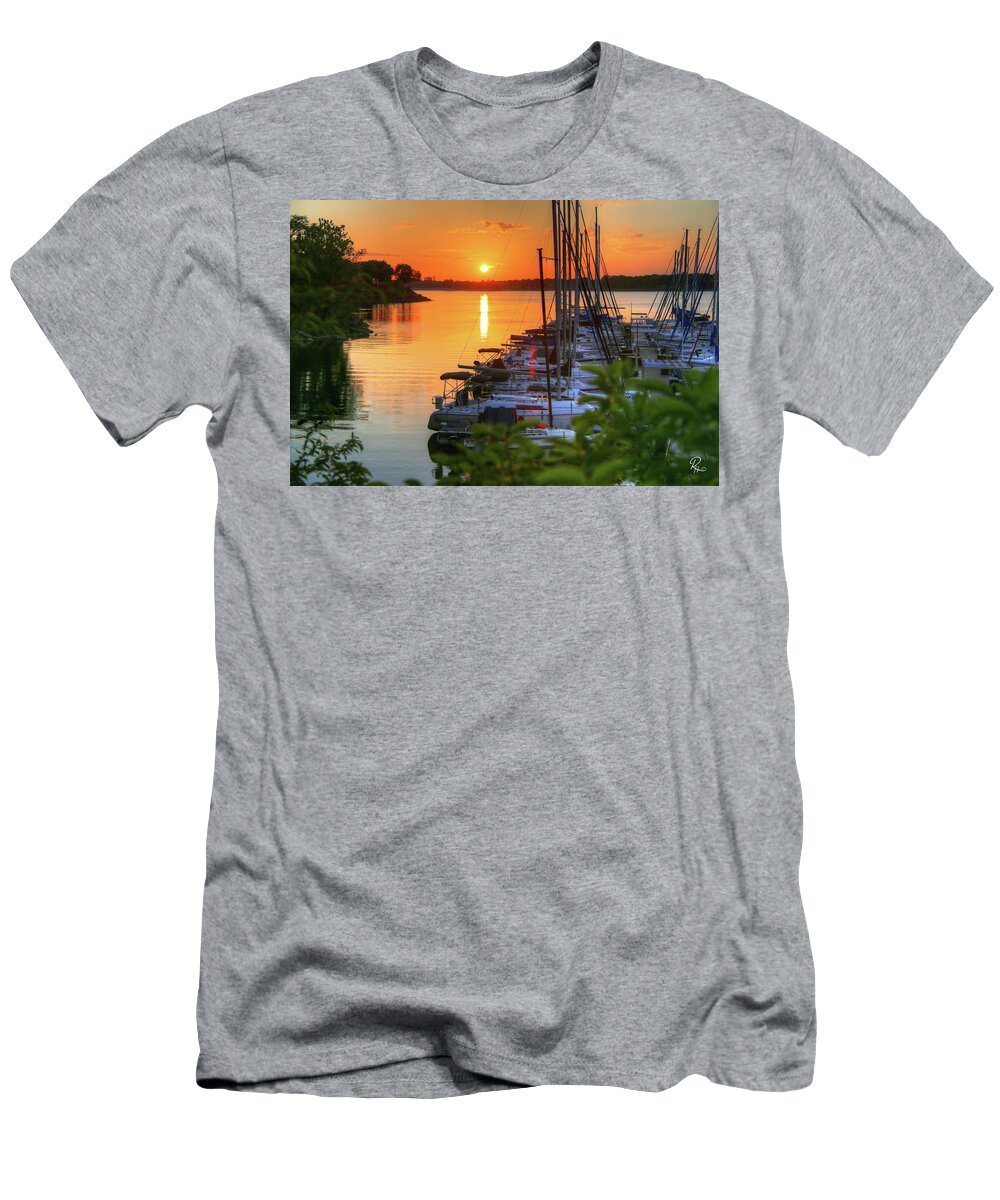 Fine Art T-Shirt featuring the photograph Lakeside Sunset by Robert Harris