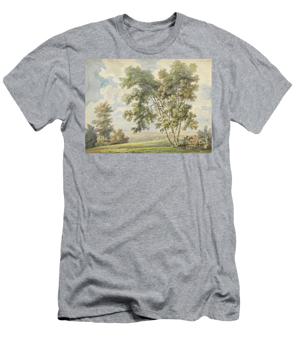  T-Shirt featuring the photograph Landscape with Trees and Sheep by Science Source