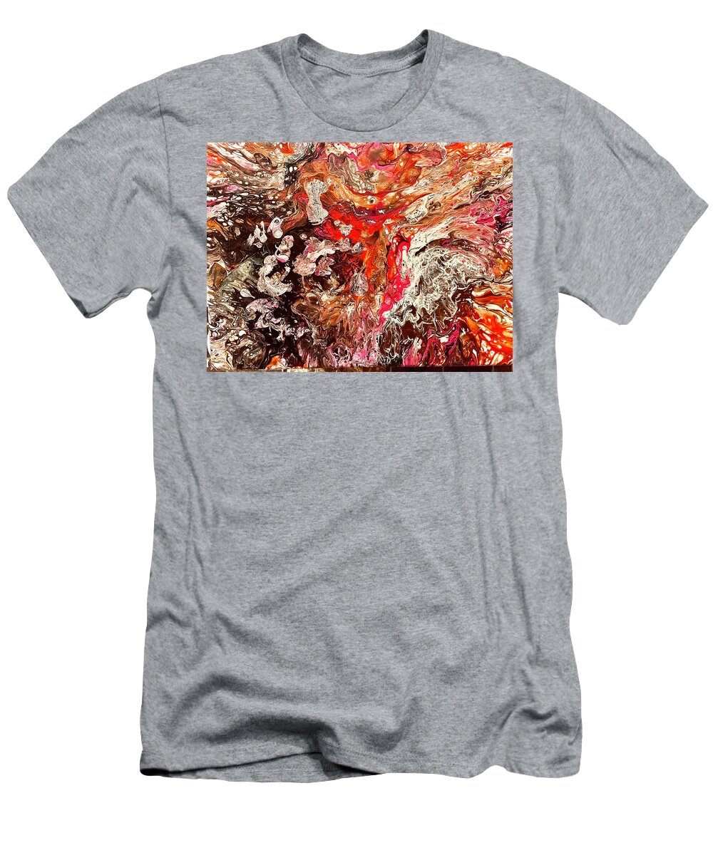 Landscape T-Shirt featuring the painting Lava Rocks by Scott Jerwick