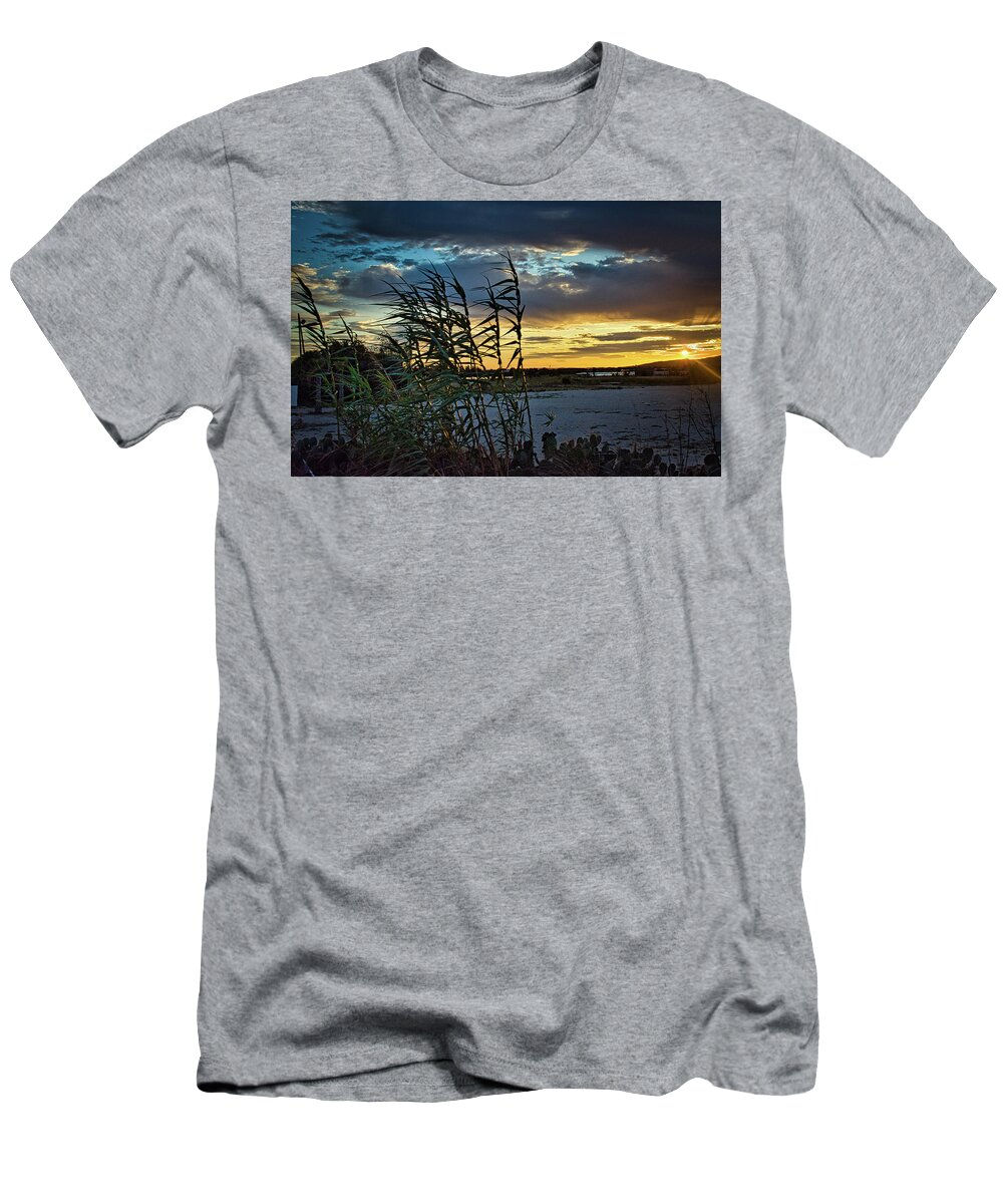 Sunset T-Shirt featuring the photograph Leaving Provence by Portia Olaughlin