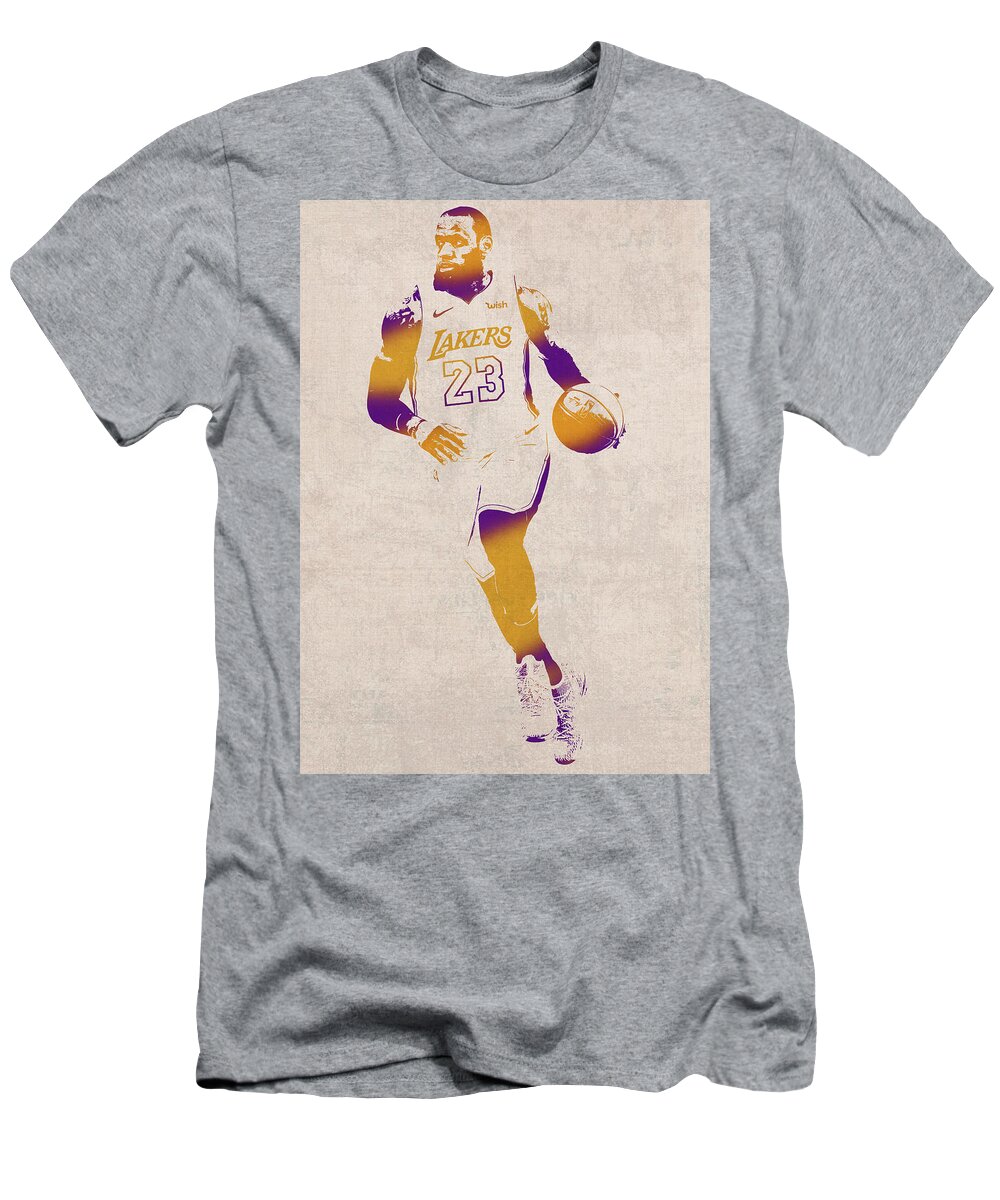 LeBron James Lakers Basketball Minimalist Vector Athletes Sports Series T- Shirt by Design Turnpike - Instaprints