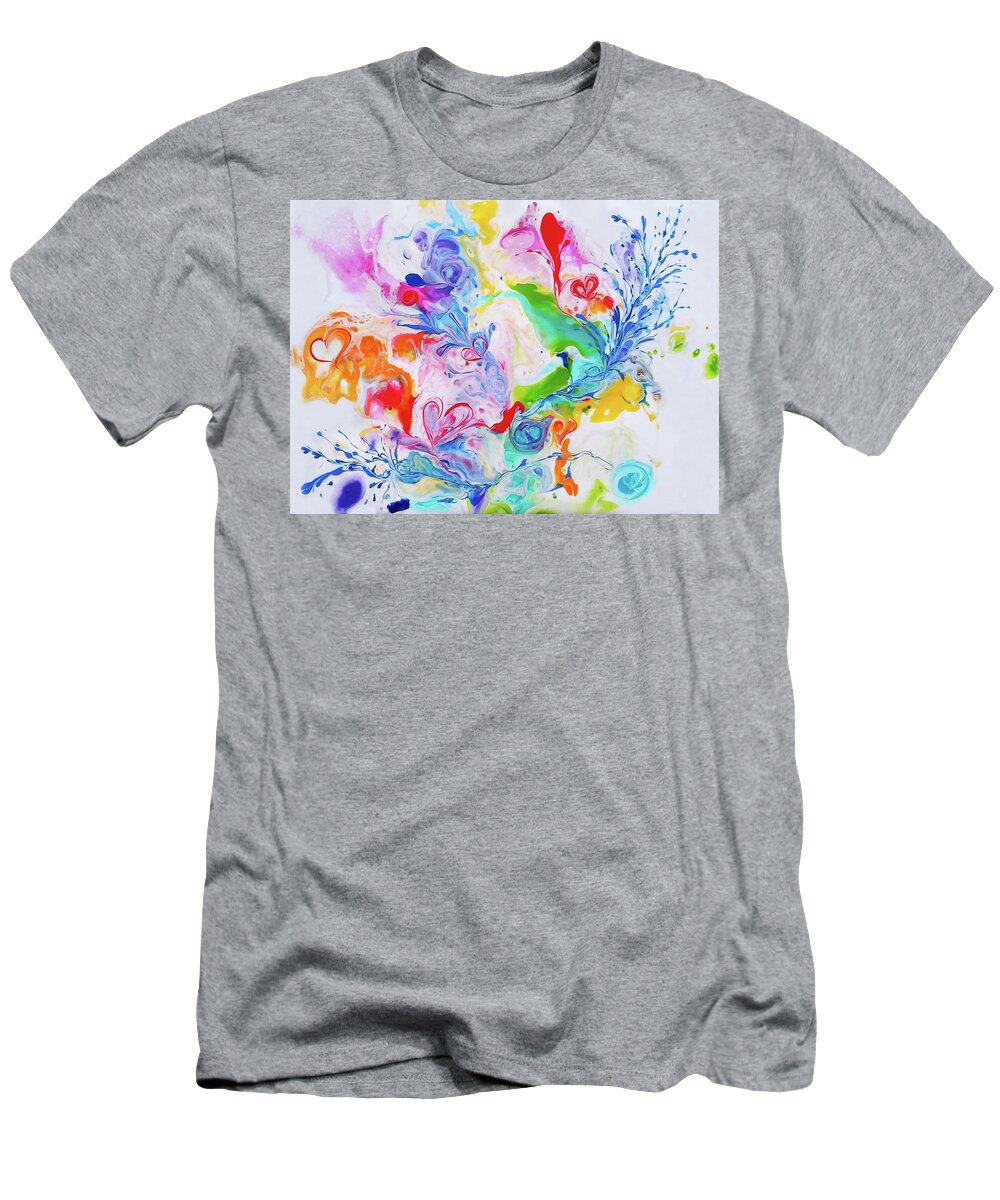 Colorful T-Shirt featuring the painting Light Comes In by Deborah Erlandson