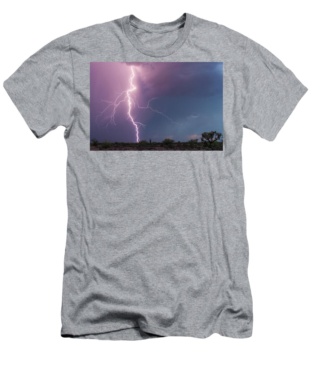 Arizona T-Shirt featuring the photograph Lightning Dancer by Rick Furmanek