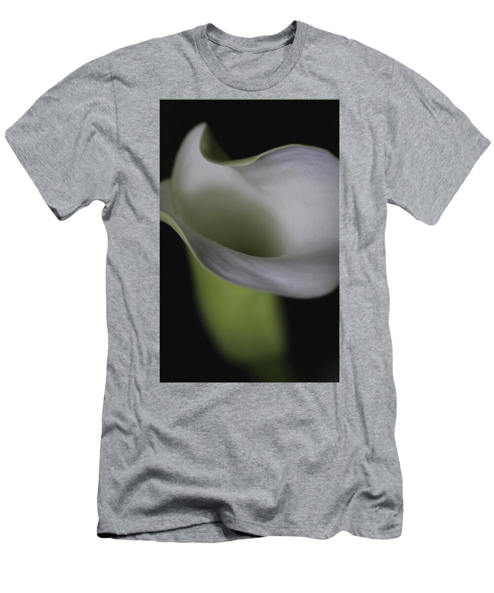 Botanical T-Shirt featuring the photograph Lily Green Grey by Julie Powell