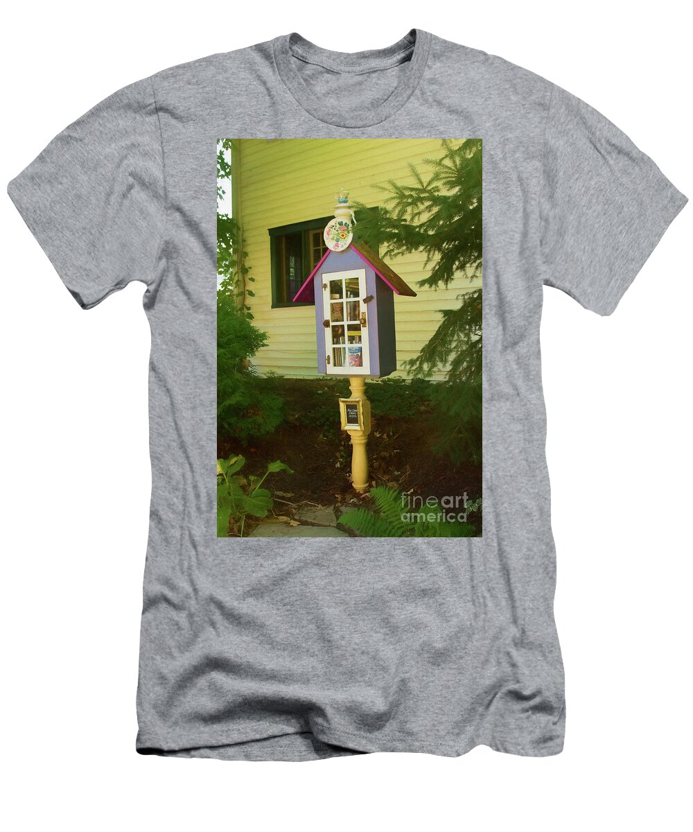 Architecture T-Shirt featuring the photograph Little Lending Library by Marilyn Cornwell