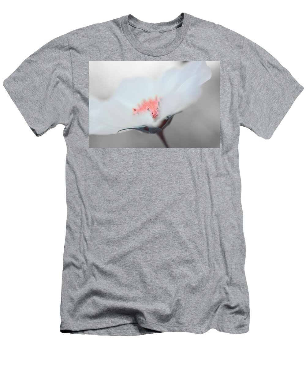 White T-Shirt featuring the photograph Little white flower by Marianna Mills