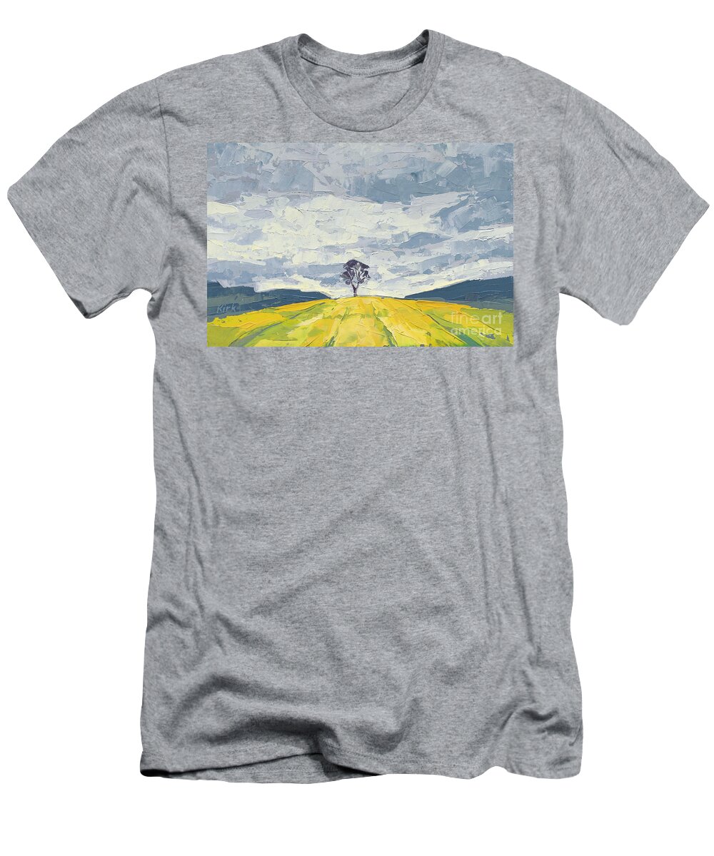 Oil Painting T-Shirt featuring the painting Lone Tree, 2015 by PJ Kirk