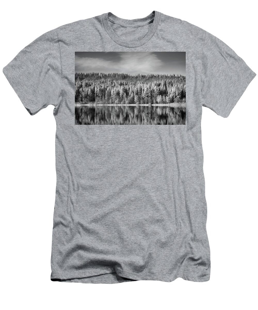 Mcarthur-burney Falls Memorial State Park T-Shirt featuring the photograph Lost in Reflection by Laurie Search