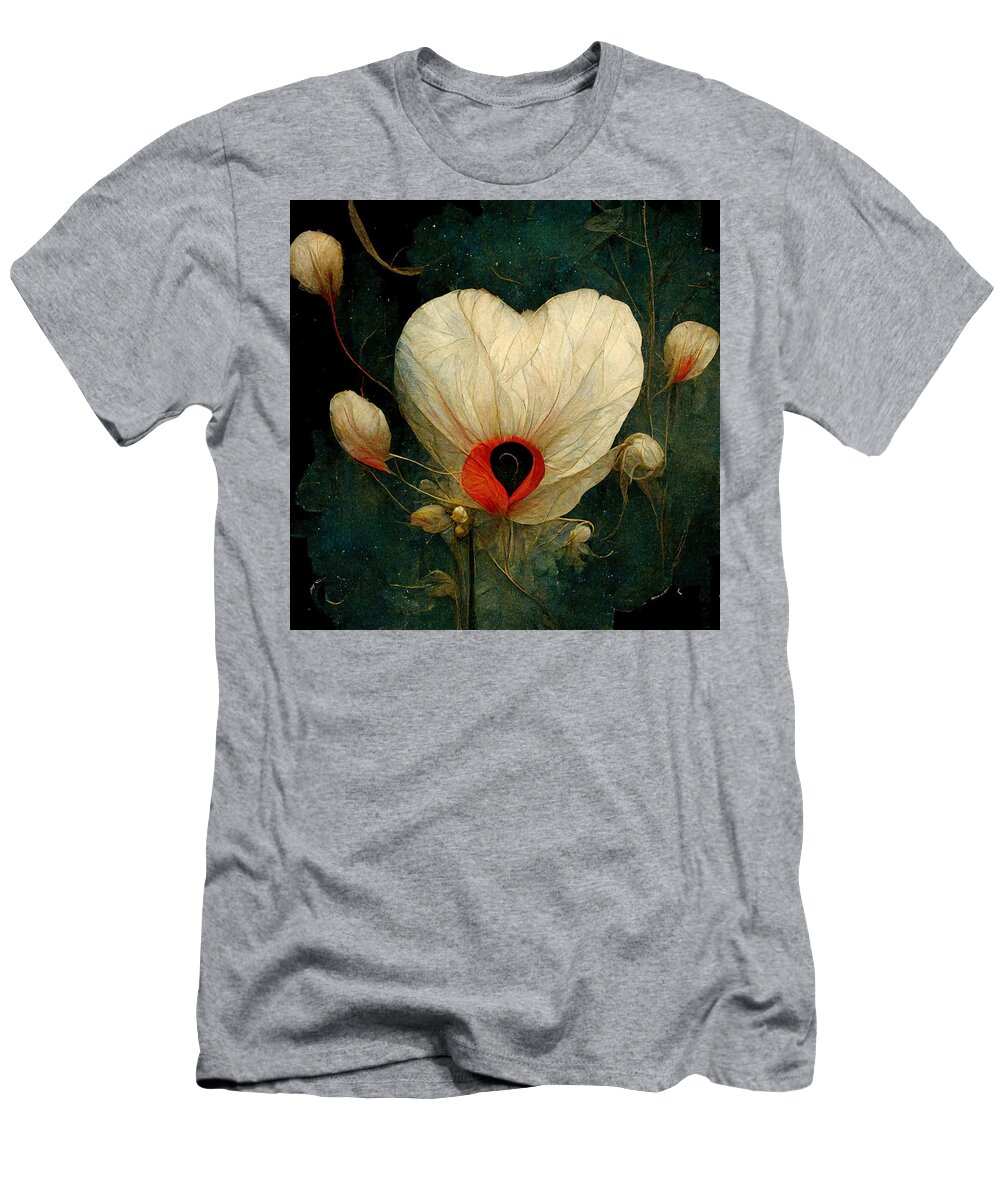 Flower T-Shirt featuring the digital art Love Grows by Nickleen Mosher