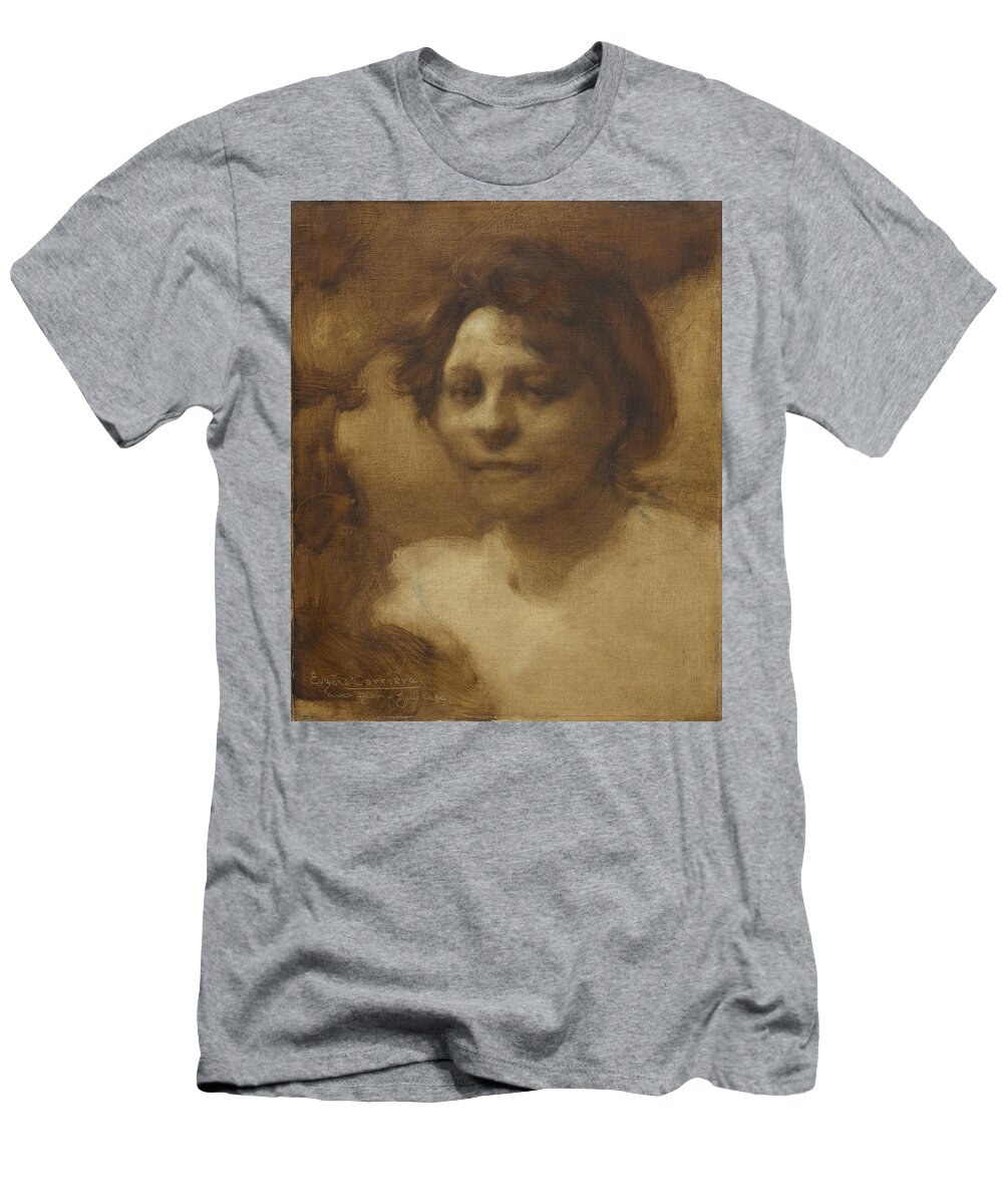 Eugene Carriere T-Shirt featuring the painting Madame Case by Eugene Carriere
