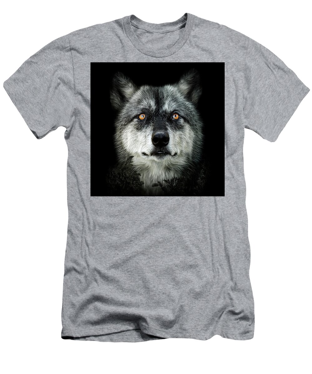 Wolf T-Shirt featuring the digital art Majestic by Maggy Pease